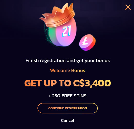 casino bonus page